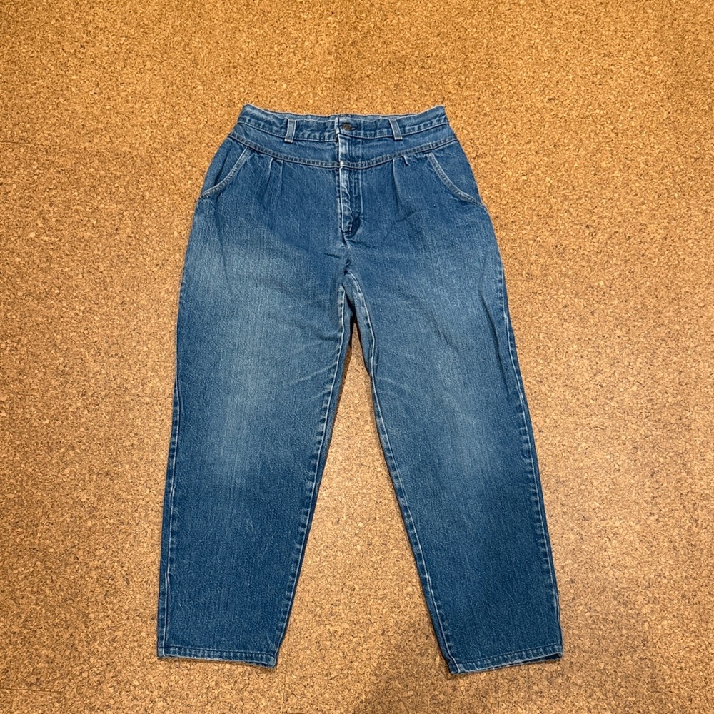 Vintage Levi’s High-Rise Straight Leg Jeans with Pleat 80’s Cool - Blue